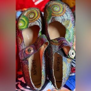 Alegria Women's Colorful Patterned Mary Jane Flats